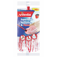 Vileda SuperMocio Microfibre & Power Wischmop,  Ersatzkopf 157944,  1 Packung = 1 Stück