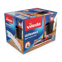 Vileda UltraMax 2in1 Komplett Box Bodenwischer-Set,  4-teilig 164195,  1 Komplettset