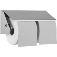 Wagner EWAR Doppel-Toilettenpapierhalter WP 149 764 210,  matt geschliffene Optik