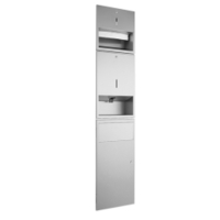Wagner EWAR Kombinierter Papierhandtuch- Schaumseifenspender 727 619,  Matt geschliffen,  ca. 250 Blatt,  400 ml Seife,  11 l Papiermüll