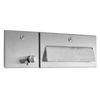 Wagner EWAR Kombinierter Seifen- und Papierhandtuchspender WP 506 727 613,  Matt geschliffen,  1000 ml Seife,  250 Blatt