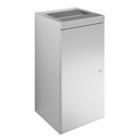 Wagner EWAR Papiermüllbehälter,  Einwurfklappe oben 769 048,  matt geschliffene Optik,  Fassungsvermögen: 36 Liter