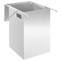 Wagner EWAR Papiermüllbehälter WP 188,  Einwurf oben offen 727 615,  matt geschliffene Optik,  Fassungsvermögen: 40 Liter