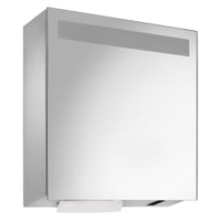 Wagner EWAR Spiegelschrank mit Handtuch- und Sensorseifenspender 727 891,  Matt geschliffen,  ca. 750 Blatt,  950 ml Sensorseifespender