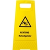 Warnschild zum Einsatz bei Bodennässe
