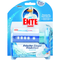 WC-Ente Frische-Siegel 5 in 1 WC-Reiniger 690337,  1 Spender mit 6 Frische-Siegeln,  Marine