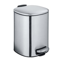 WENKO Abfalleimer Alassio aus Edelstahl,  5 Liter 24771100,  Optik: matt