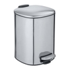 WENKO Abfalleimer Alassio aus Edelstahl,  5 Liter 24775100,  Optik: glänzend