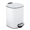 WENKO Abfalleimer Alassio aus Edelstahl,  5 Liter 24779100,  Optik: weiß
