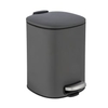 WENKO Abfalleimer Alassio aus Edelstahl,  5 Liter 24780100,  Optik: grau