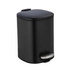 WENKO Abfalleimer Alassio aus Edelstahl,  5 Liter 24781100,  Optik: schwarz