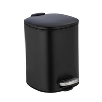 WENKO Abfalleimer Alassio aus Edelstahl,  5 Liter 24781100,  Optik: schwarz