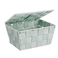 WENKO Adria Aufbewahrungskorb mit Deckel 22573100,  Farbe: mint
