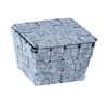 WENKO Adria Feltro Aufbewahrungskorb,  mit Deckel 23812100,  Maße (B x H x T): 14 x 9, 4 x 14 cm,  quadratisch,  grau
