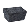 WENKO Adria Feltro Aufbewahrungskorb,  mit Deckel 23815100,  Maße (B x H x T): 19 x 9, 4 x 14 cm,  rechteckig,  anthrazit
