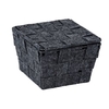 WENKO Adria Feltro Aufbewahrungskorb,  mit Deckel 23816100,  Maße (B x H x T): 14 x 9, 4 x 14 cm,  quadratisch,  anthrazit