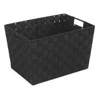 WENKO Adria M Aufbewahrungskorb 19884100,  Farbe: Schwarz