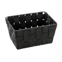 WENKO Adria Mini Aufbewahrungskorb 20360100,  Farbe: schwarz,  Form: rechteckig