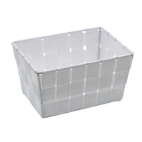 WENKO Adria Mini Aufbewahrungskorb 20361100,  Farbe: Weiß,  Form: rechteckig