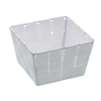 WENKO Adria Mini Aufbewahrungskorb 20369100,  Farbe: Weiß,  Form: quadratisch