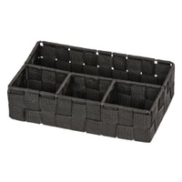 WENKO Adria Organizer Adria,  klein 20976100,  Maße: 26 x 6, 5 x 17 cm,  Farbe: Schwarz