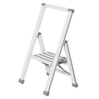 WENKO Alu-Design Klapptrittleiter 601014100,  1-stufig,  Maße (B x H x T): 44 x 69 x 33 cm
