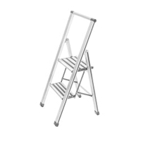 WENKO Alu-Design Klapptrittleiter 601015100,  2-stufig,  Maße (B x H x T): 44 x 94 x 51 cm