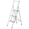 WENKO Alu-Design Klapptrittleiter 601016100,  3-stufig,  Maße (B x H x T): 44 x 119 x 69 cm
