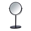 WENKO Assisi Kosmetik-Standspiegel,  Ø 17 cm 24101100,  Farbe: schwarz lackiert