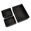 WENKO Aufbewahrungsbox Adria,  grau,  Set,  3-teilig 69775800,  1 Set,  2 x Badkorb M,  1 x Badkorb L