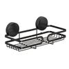 WENKO Badezimmer-Ablage Pavia Static-Loc Plus,  schwarz 24871100,  Maße (B x H x T): 26 x 9, 7 x 12 cm
