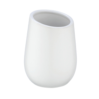 WENKO Badi Zahnputzbecher 23643100,  Maße (Ø x H): 8 x 11 cm,  weiß