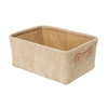 WENKO Badkorb Anela,  Polyester/Kunstleder,  beige 25541100,  1 Stück