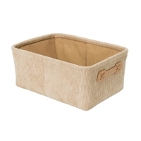 WENKO Badkorb Anela,  Polyester/Kunstleder,  beige 25541100,  1 Stück