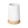 WENKO Bamboo Zahnputzbecher 17675100,  Maße: Ø 8, 5 x 11, 6 cm,  Keramik