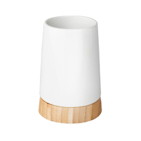 WENKO Bamboo Zahnputzbecher 17675100,  Maße: Ø 8, 5 x 11, 6 cm,  Keramik