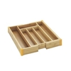 WENKO Bambus Besteckkasten 27861500,  Farbe: Braun/ Orange