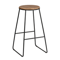 WENKO Barhocker Loft,  2er Set,  Metall/Bambus 50730800,  1 Set = 2 Stück