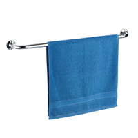 WENKO Basic Badetuchstange 17928100,  Breite: 80 cm,  Farbe: silber
