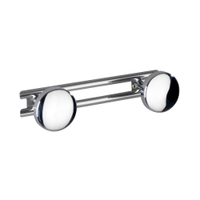 WENKO Basic Hakenleiste,  Edelstahl 22751100,  1 Stück,  2 Haken