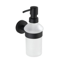 WENKO Bosio Black Seifenspender,  200 ml 24235100,  Farbe: schwarz / mattiert