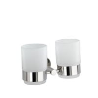 WENKO Bosio Zahnputzbecherhalter 20210100,  Duo