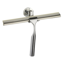 WENKO Bovino Power-Loc Bad- und Duschabzieher 17840100,  Breite: 24, 5 cm,  Edelstahl