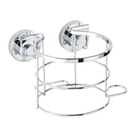 WENKO Bovino Power-Loc Haartrocknerhalter 17798100,  Glänzend/ Chrom