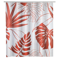 WENKO Brasil Duschvorhang,  200 x 180 cm 23821100,  Farbe: coral