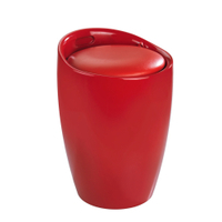 WENKO Candy Badhocker 20624100,  Maße: Ø 36 x H 50, 5 cm,  Farbe: Rot