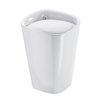 WENKO Candy Hocker mit abnehmbarem Wäschesack,  eckig 21988100,  Farbe: weiß