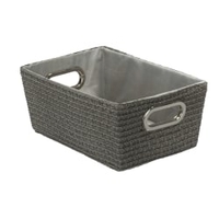 WENKO Chromo Aufbewahrungskorb 20374100,  Farbe: Grau,  Maße: 28 x 12 x 19, 5 cm
