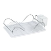 WENKO Clean Geschirrabtropfer 2373100,  Farbe: Weiß/ Silber,  glänzend