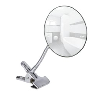 WENKO Clip Kosmetikspiegel 22195100,  1 Stück,  Maße: Ø 15 x 27 cm